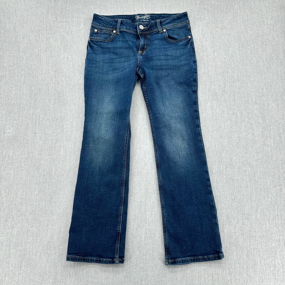Wrangler Jeans Women 7/8x30 Blue Bootcut Stretch Denim Mid Rise Western